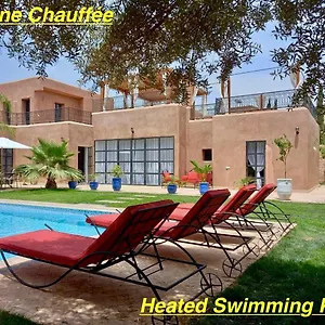 Villa Scil de luxe 3 Suites Piscine chauffée Hamam Jacuzzi extérieur avec vue sur l'Atlas 2 Parkings Privé Marrakesh